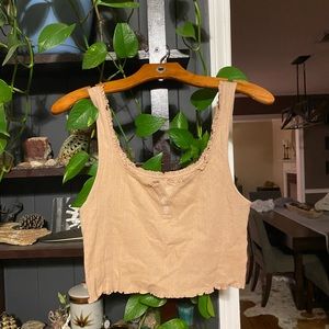 Beige Cropped Tank